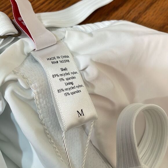 Andie The Marco One Piece Rib Swimsuit White Size M NWT - Picture 7 of 7